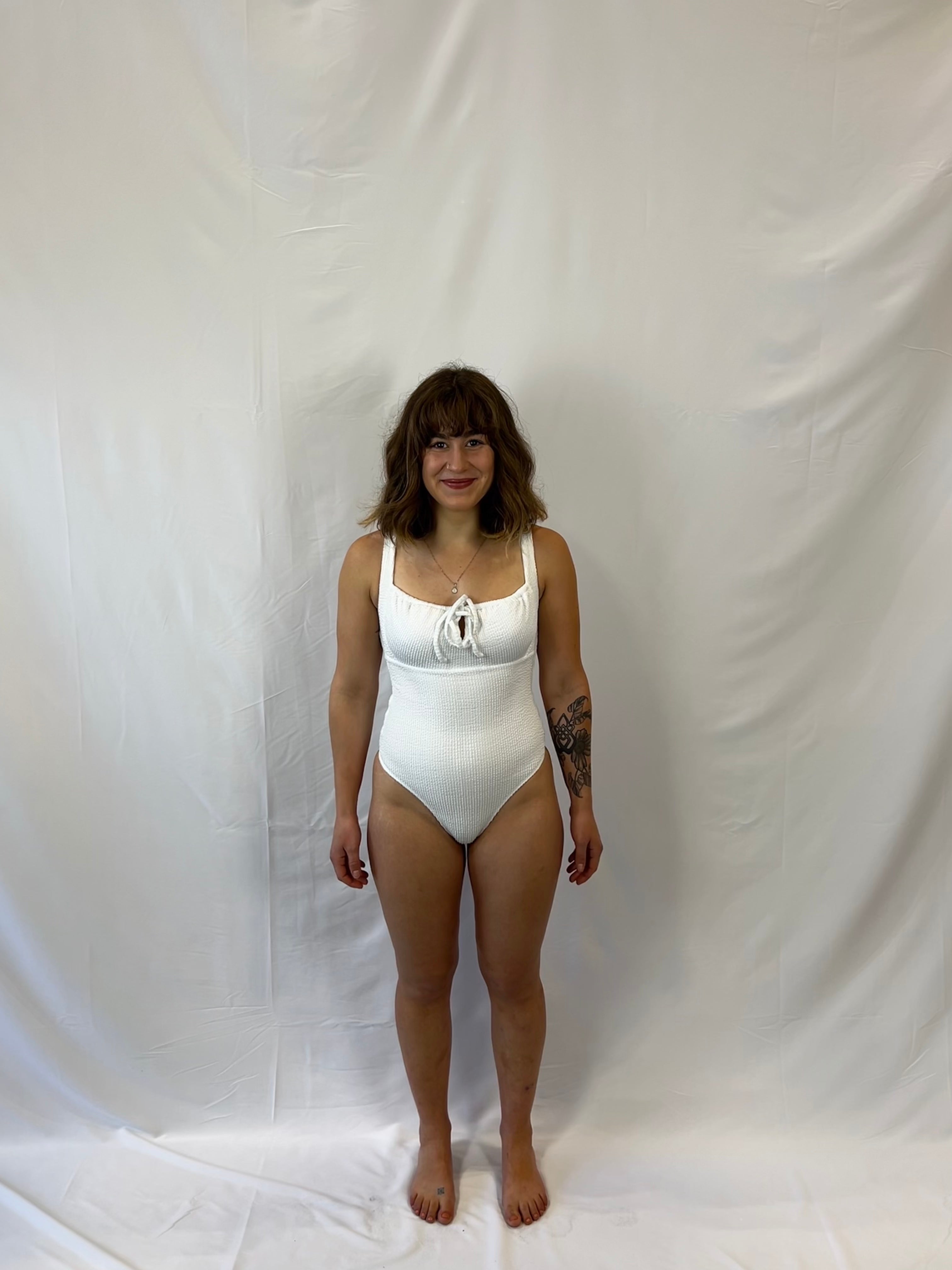 Model represents size S in the one piece swimsuit