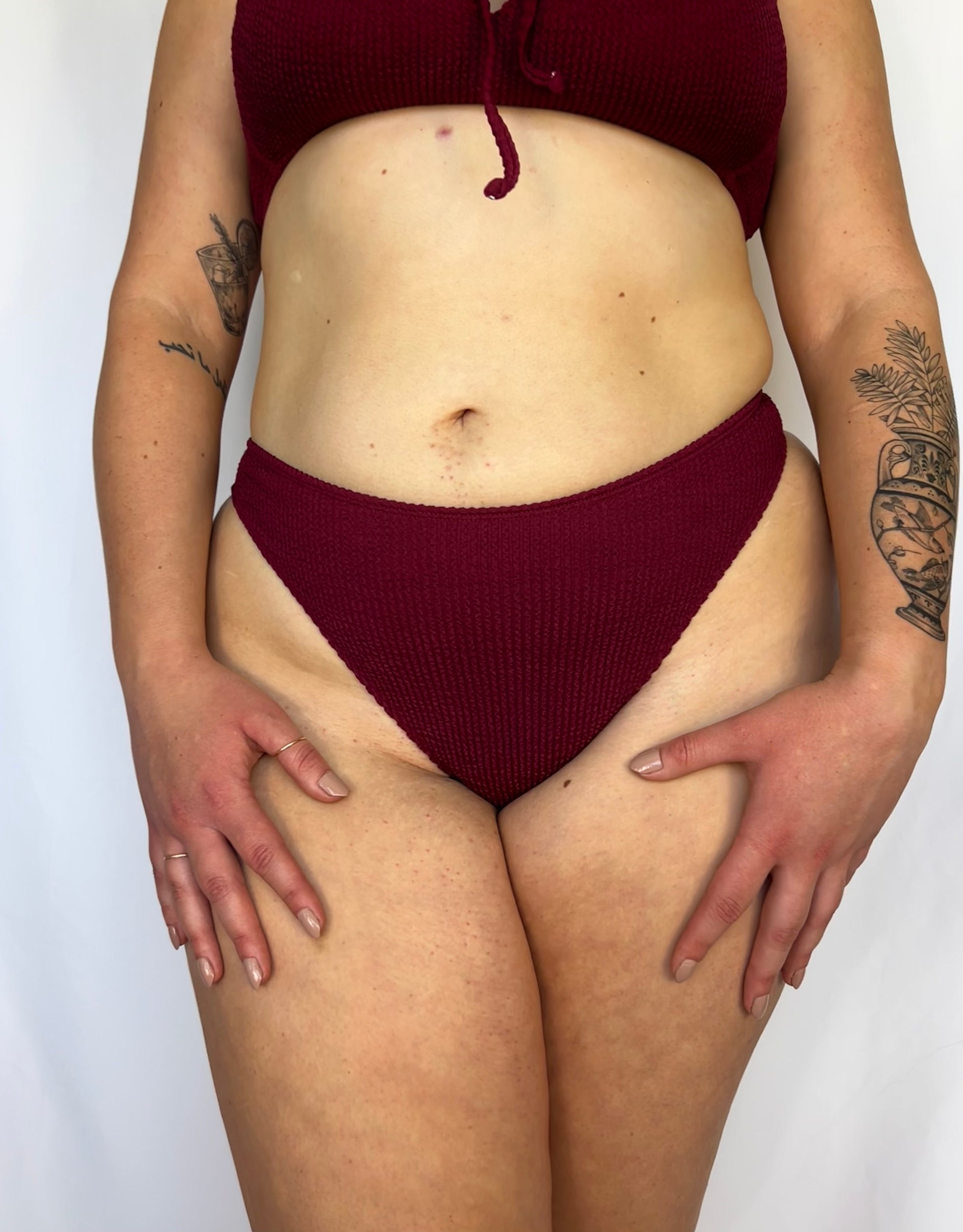 Maroon bikini bottoms sales